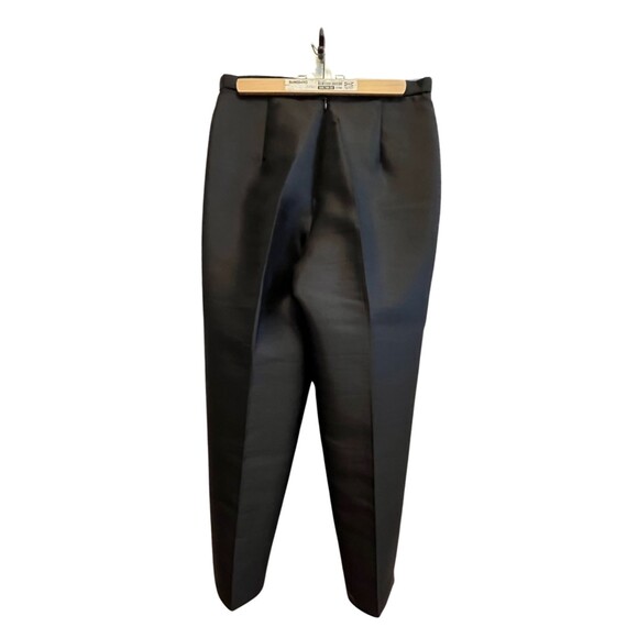 Frascara Silk Wool Pants Black Eveningwear Cocktail Wedding Old Money Designer 8 - Picture 16 of 16